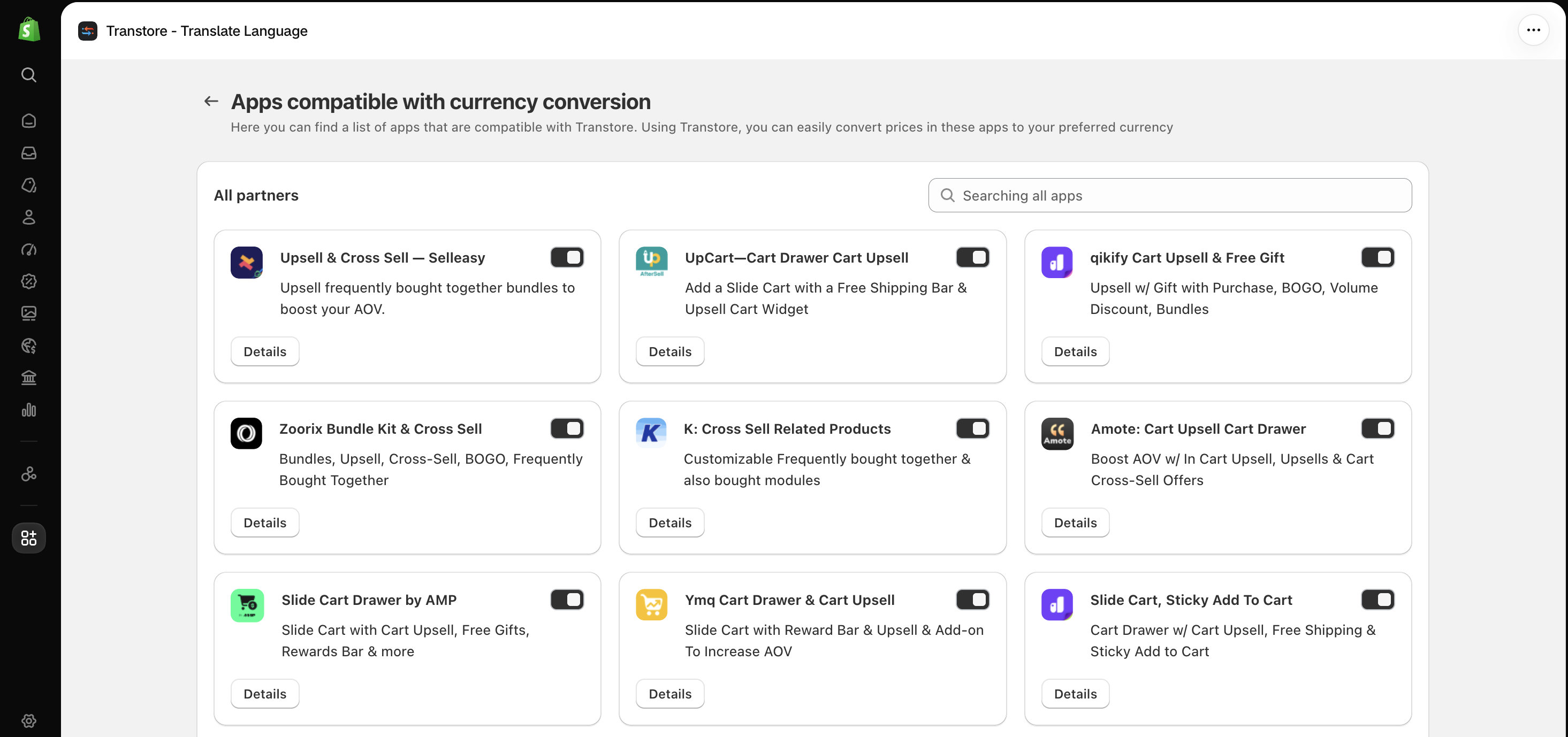 Compatible apps for Transtore currency conversion, part 1 of 3